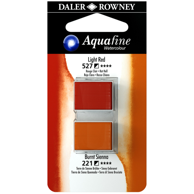 Aquarelle Half-pan Duo Light Red/Burnt Sienna