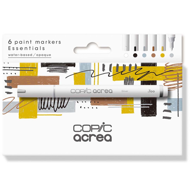 Acrea Paint Marker Lot de 6 Essential Colours