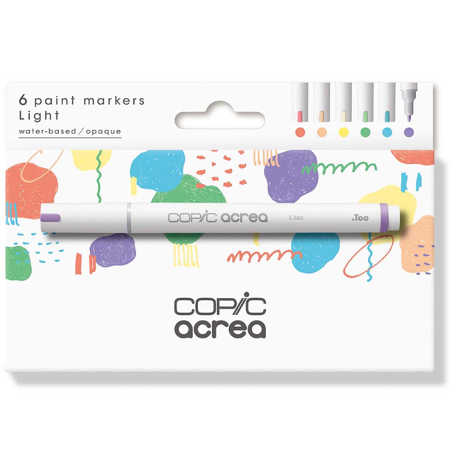 Acrea Paint Marker Lot de 6 Light Colours