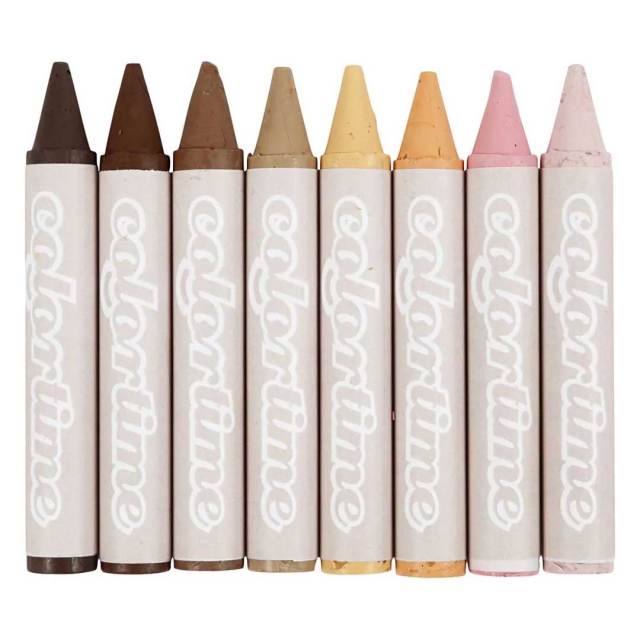 Crayons de cire couleur peau Lot de 8