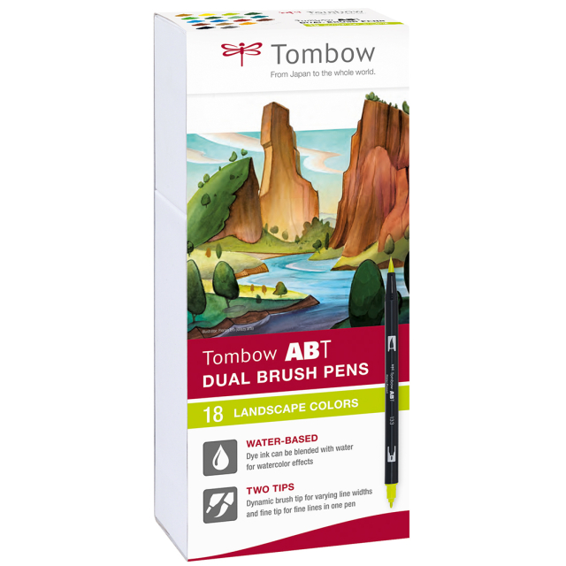 ABT Dual Brush pen  Lot de 18 Landscape