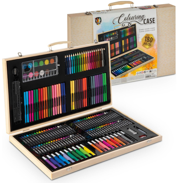 Coffret de coloriage en bois 180 pièces