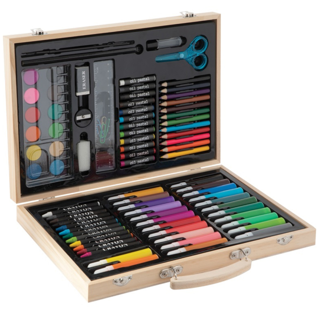 Coffret de coloriage en bois 86 pièces