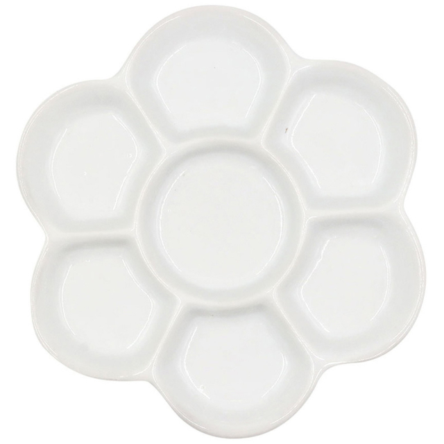 Palette en porcelaine pour artistes fleur Ø 15,3 cm