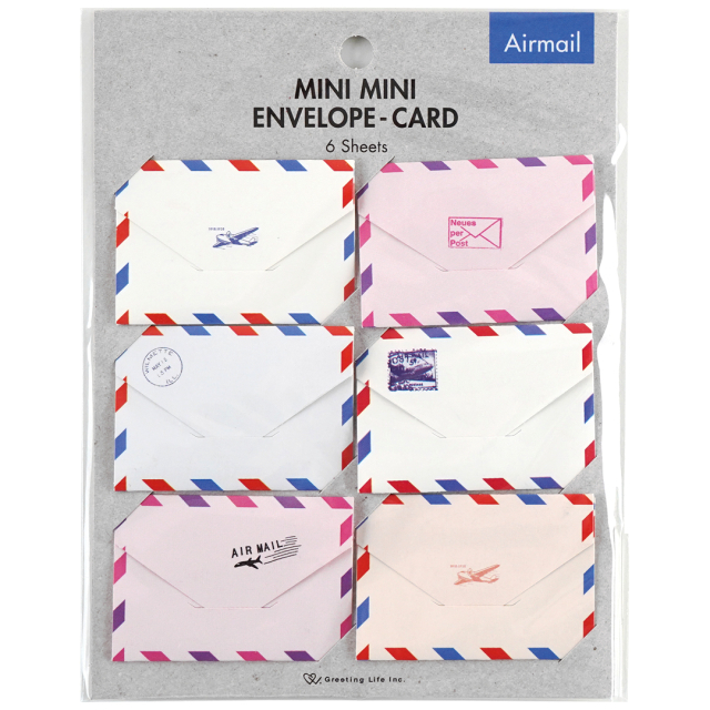 Mini enveloppes Air Mail Lot de 6