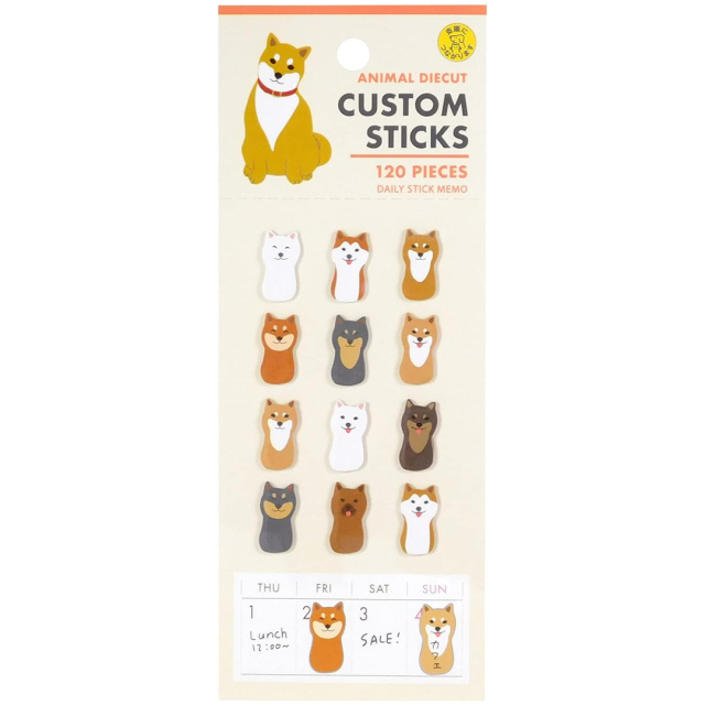 Stickers Shiba Lot de 120