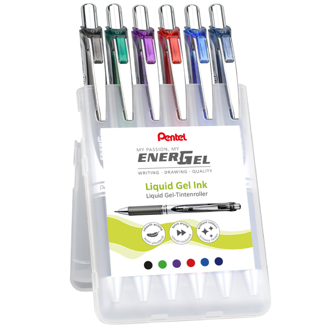 EnerGel BL77 Rollerball 07 Lot de 6