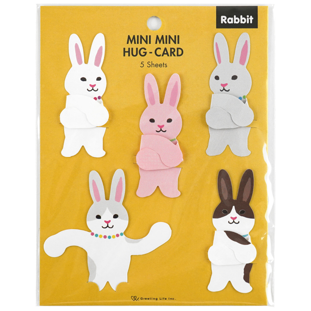 Mini cartes Lapin Lot de 5