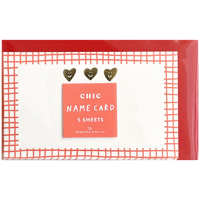 Cartes avec enveloppes paquet de 5 Coeurs