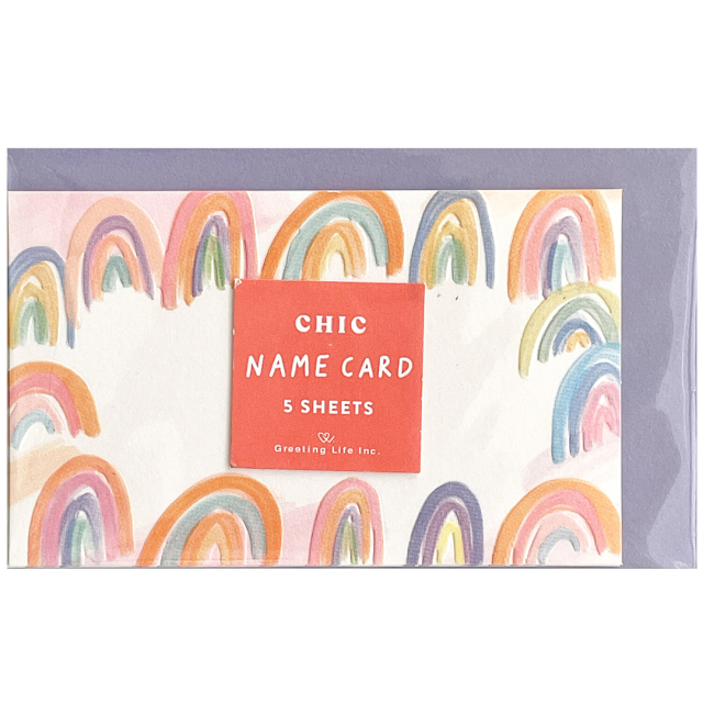 Cartes avec enveloppes paquet de 5 Arc-en-ciel