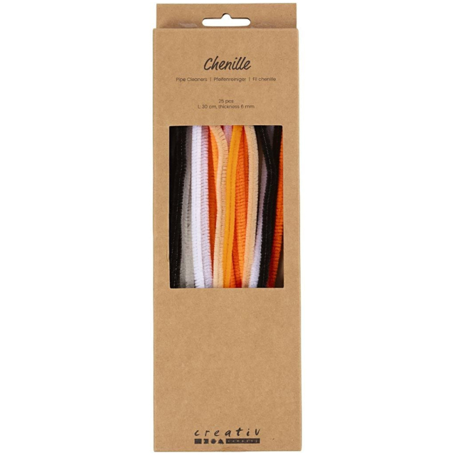 Fil chenile 30 cm paquet de 25 couleurs Halloween