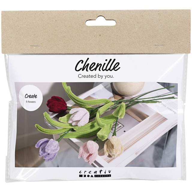 DIY-kit Fleurs en chenille Tulipes