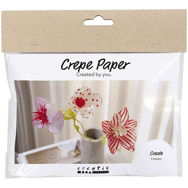 DIY-kit Fleurs en papier crêpé Set 2