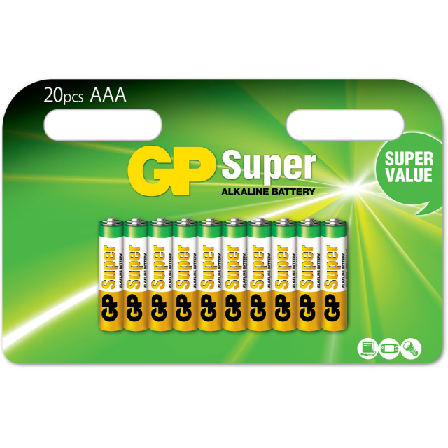 Piles Super Alkaline AAA lot de 20