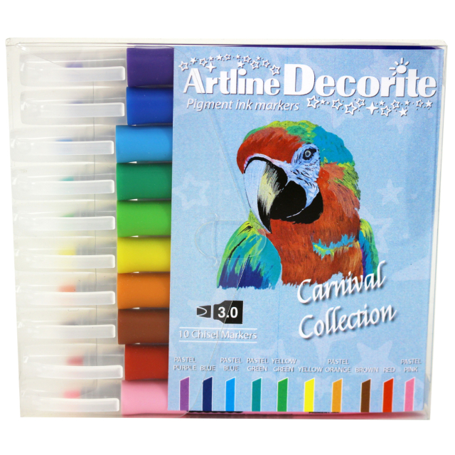 Decorite Calligraphy Lot de 10 Carnival