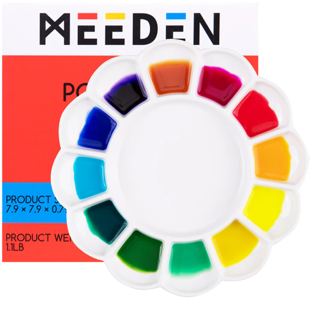 Palette en porcelaine ronde 20 cm