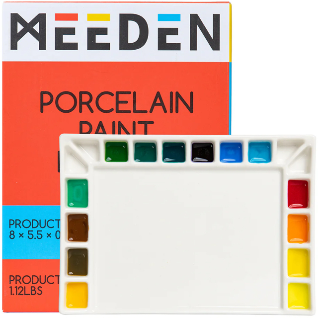 Palette rectangulaire en porcelaine 14x20 cm