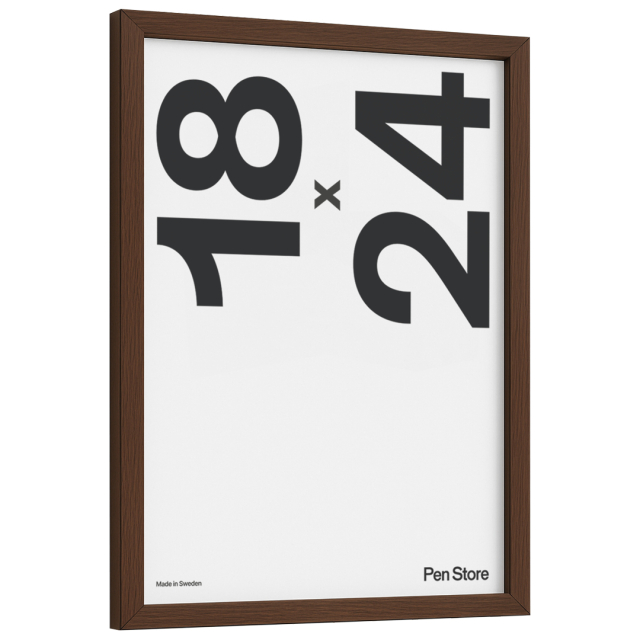 Cadre en bois couleur noyer 18x24 cm