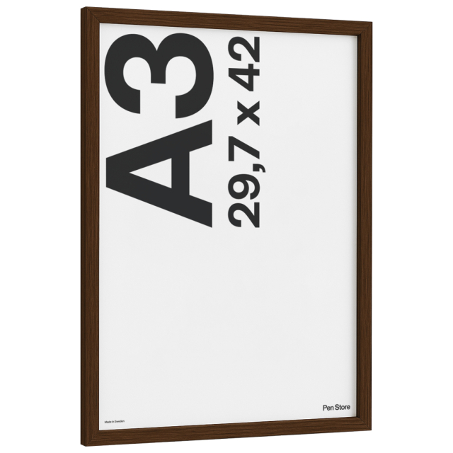 Cadre en bois couleur noyer 29,7x42 cm A3