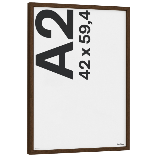 Cadre en bois couleur noyer 42x59,4 cm A2