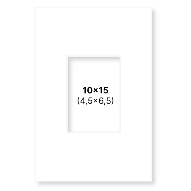 Passe-partout Blanc 10x15 cm