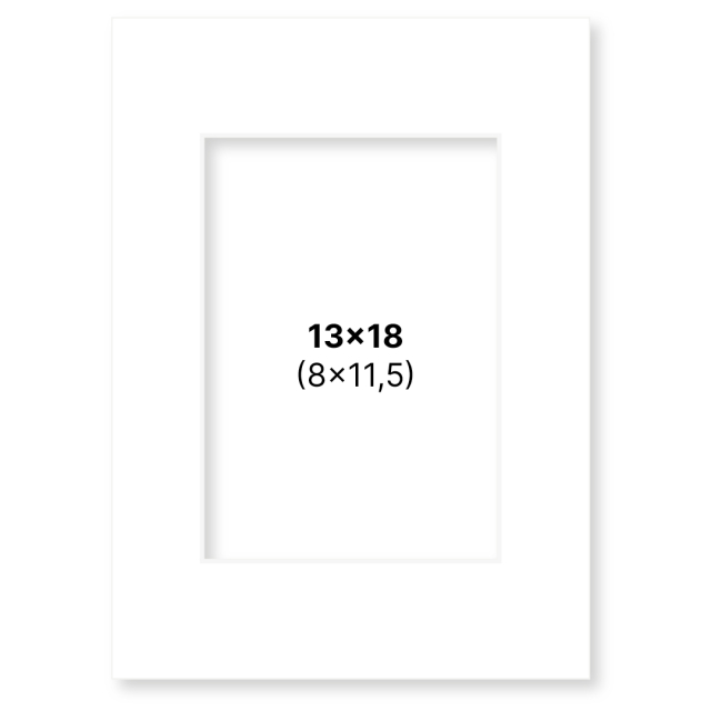 Passe-partout Blanc 13x18 cm