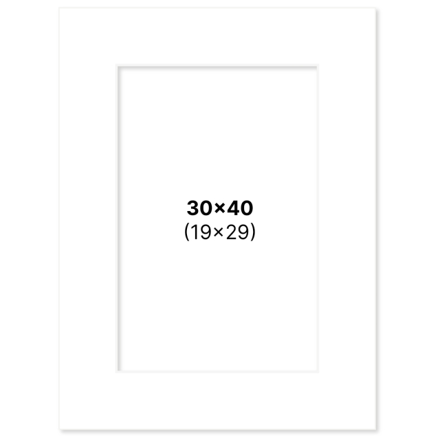 Passe-partout Blanc 30x40 cm