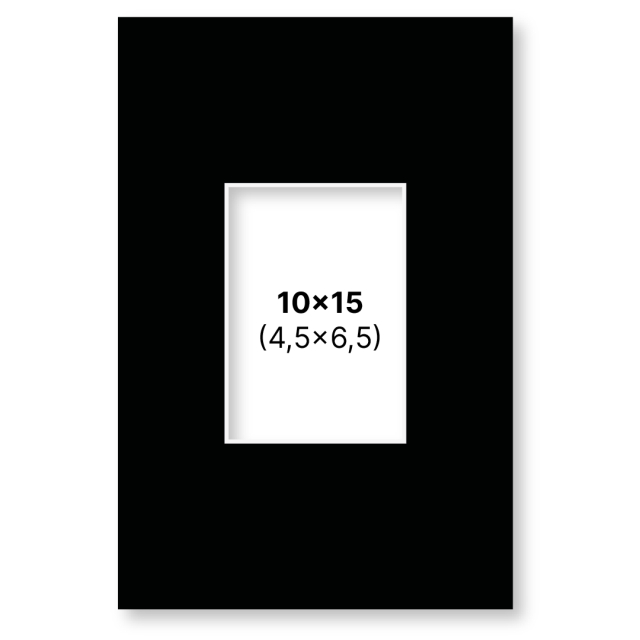 Passe-partout Noir 10x15 cm