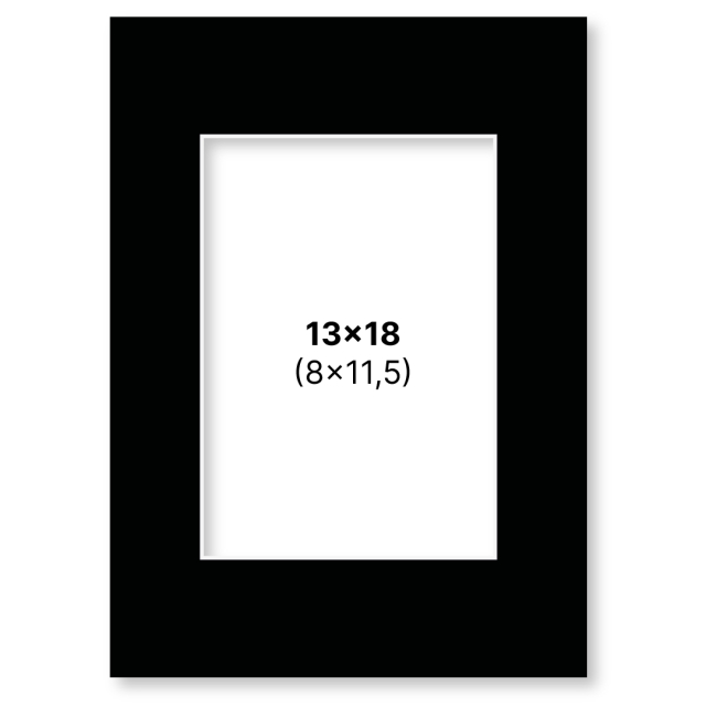 Passe-partout Noir 13x18 cm