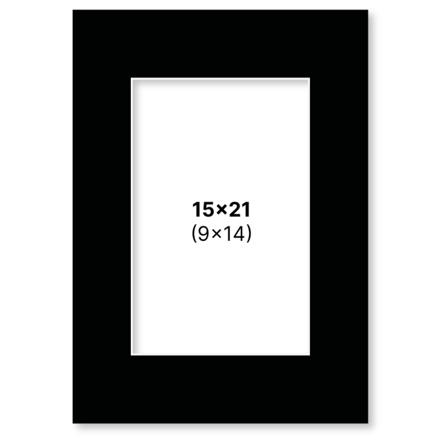 Passe-partout Noir 15x21 cm