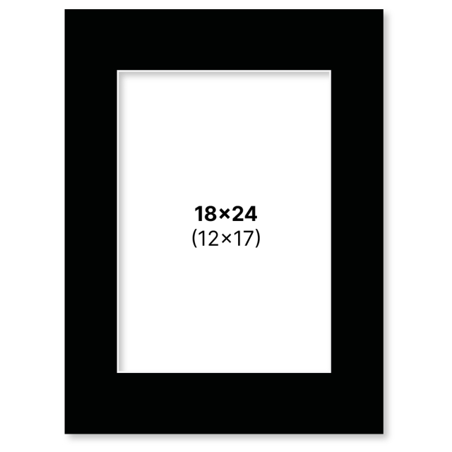 Passe-partout Noir 18x24 cm