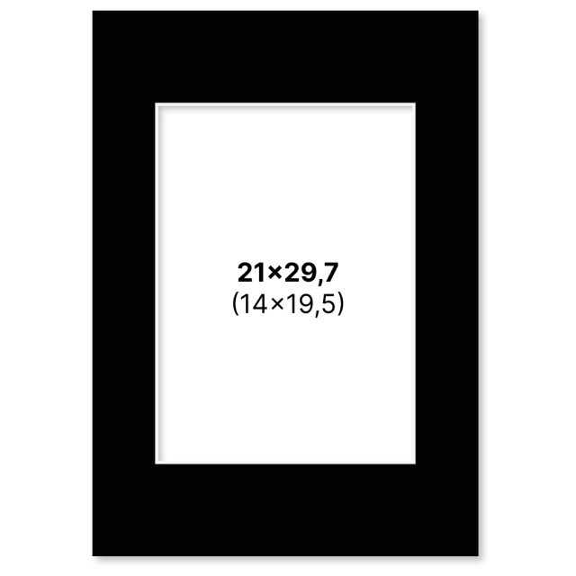 Passe-partout Noir 21x29,7 cm A4