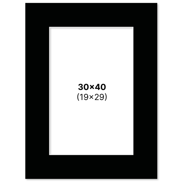 Passe-partout Noir 30x40 cm