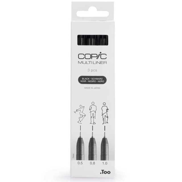 Multiliner Classic Lot de 3 Black Broad