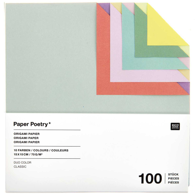 Papier Origami Duo Colour Classic 15x15 cm 100 feuilles