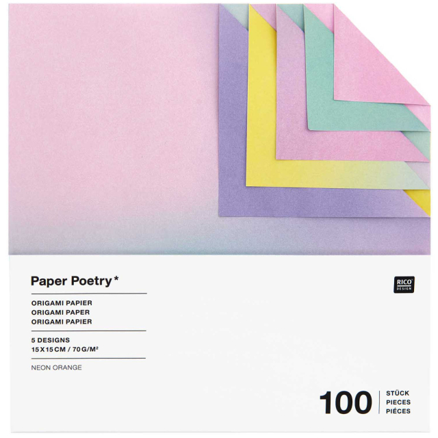 Papier Origami Blurry Gradient 15x15 cm 100 feuilles