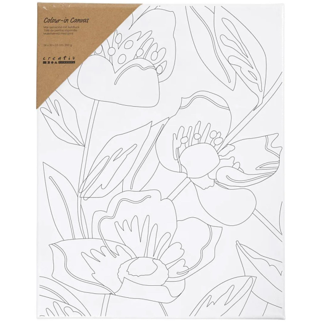 Toile avec impression 24x30cm 360g Coquelicot