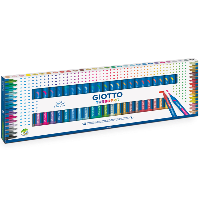 Turbo Pro Dual Tip Marker Pen Ensemble de 30