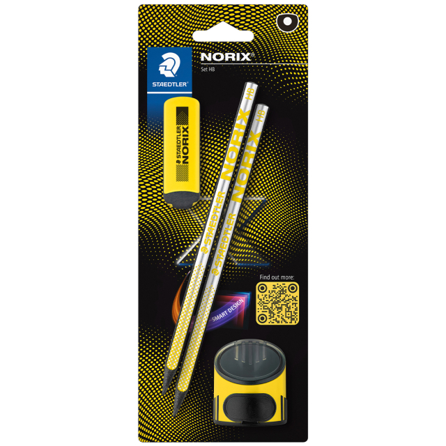 Kit scolaire Norix crayons + accessoires Yellow