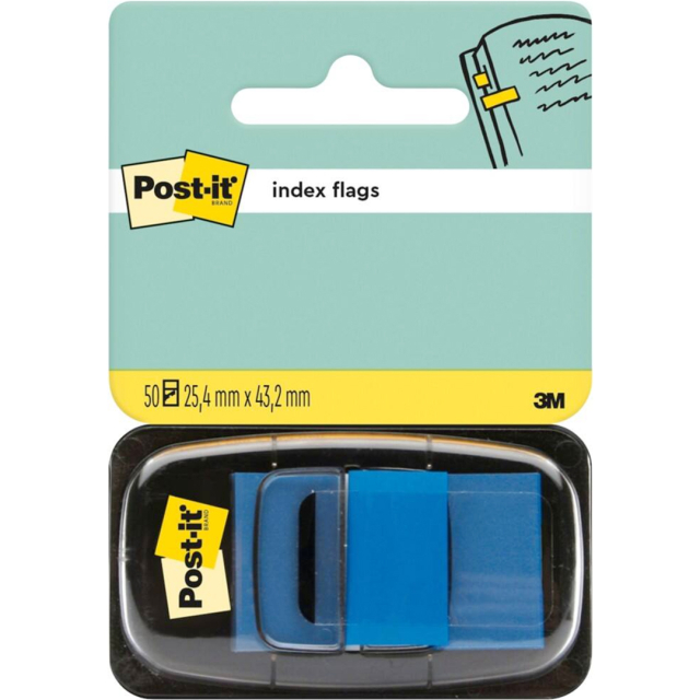 Onglets Post-it Index 25,4 x 43,2 mm Bleu