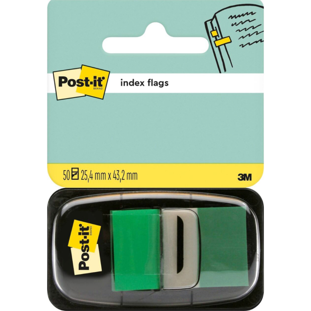 Onglets Post-it Index 25,4 x 43,2 mm Vert