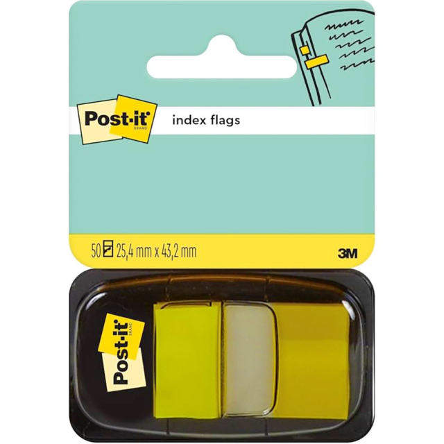 Onglets Post-it Index 25,4 x 43,2 mm Jaune