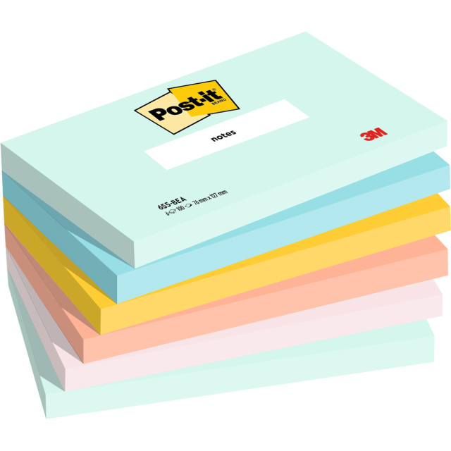 Post-it 76x127 Mélange de couleurs Beachside pack de 6