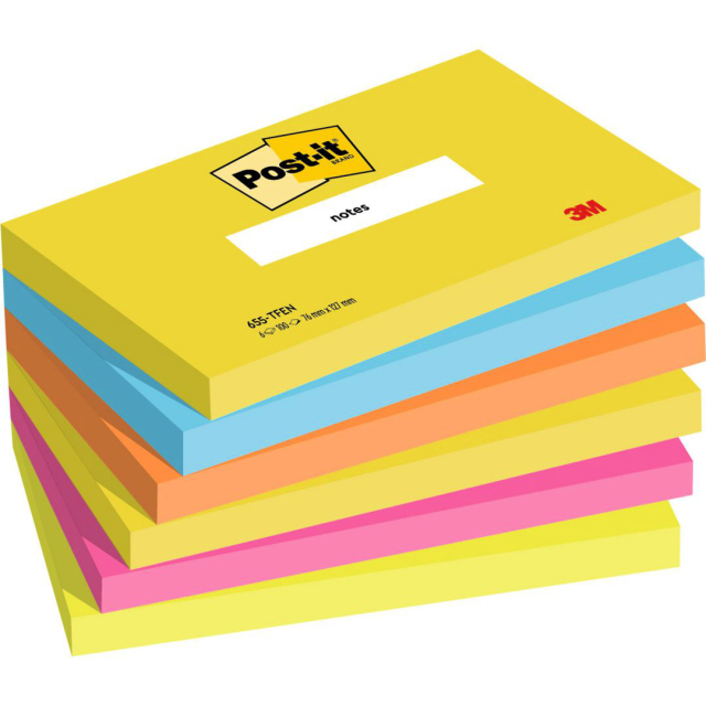 Post-it Super Sticky 76x127 Mélange de couleurs Energetic pack de 6