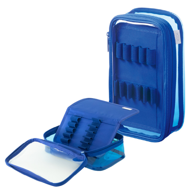 Trousse Transparent Bleue