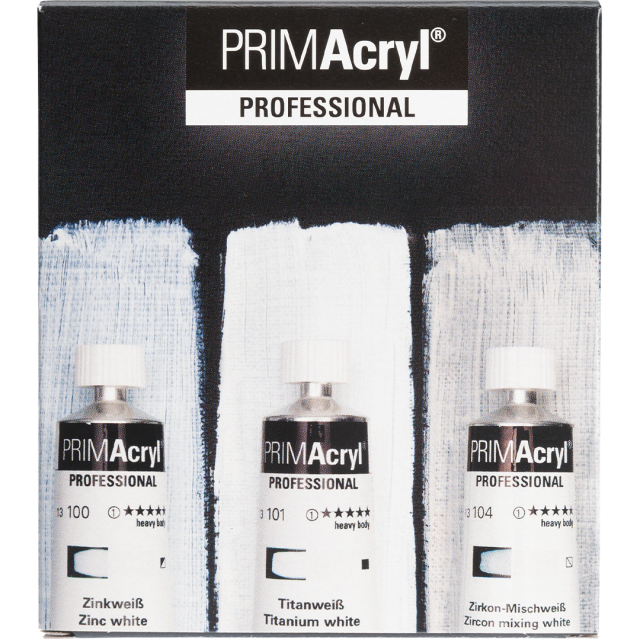 PRIMAcryl Peinture acrylique 35 ml Blanc ensemble de 3