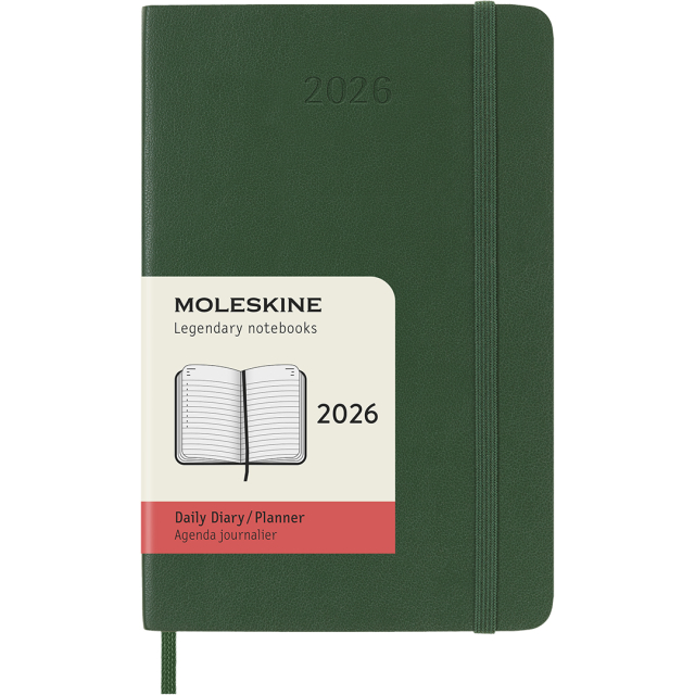 Calendrier 12M Daily 2026 Softcover Pocket Myrtle Green