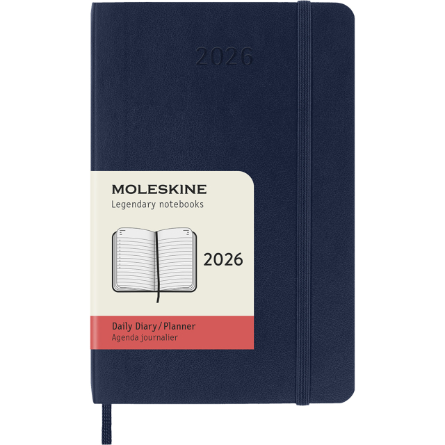 Calendrier 12M Daily 2026 Softcover Pocket Sapphire Blue