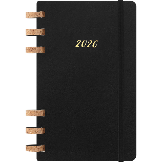 Calendrier 12M Spiral Planner 2026 Large Black