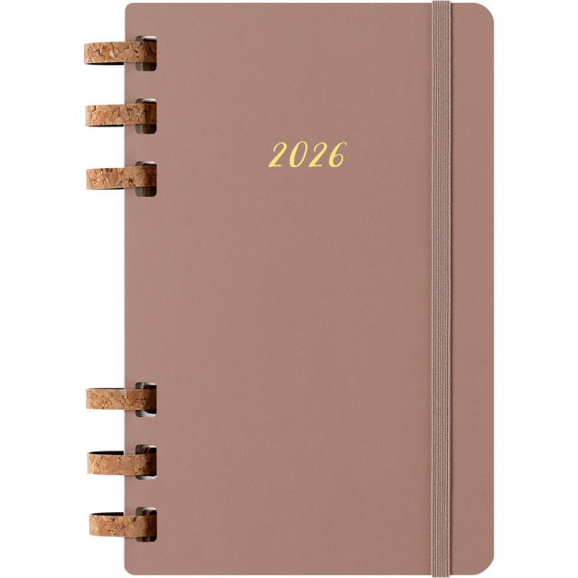 Calendrier 12M Spiral Planner 2026 Large Almond